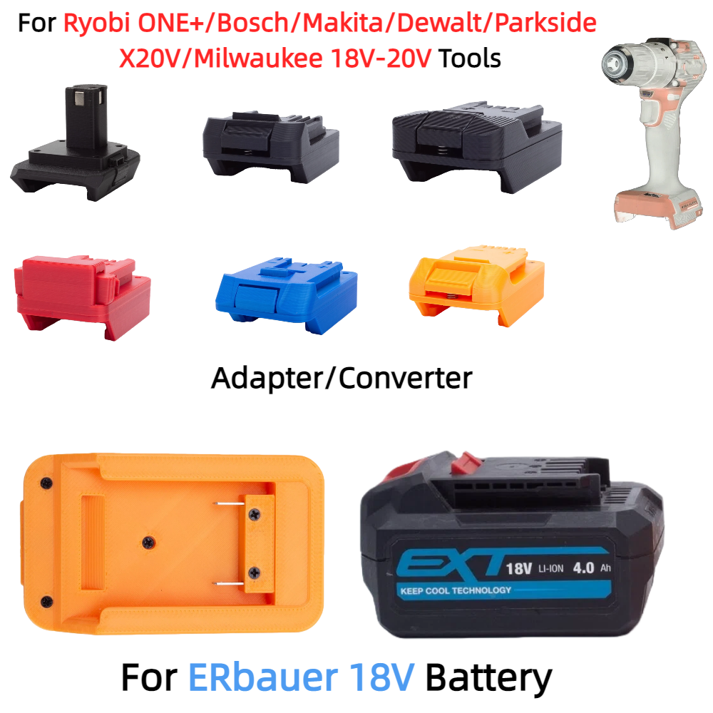Outdoor Power Strip - Adapter/Converter for ERbauer 18V Li-ion Battery