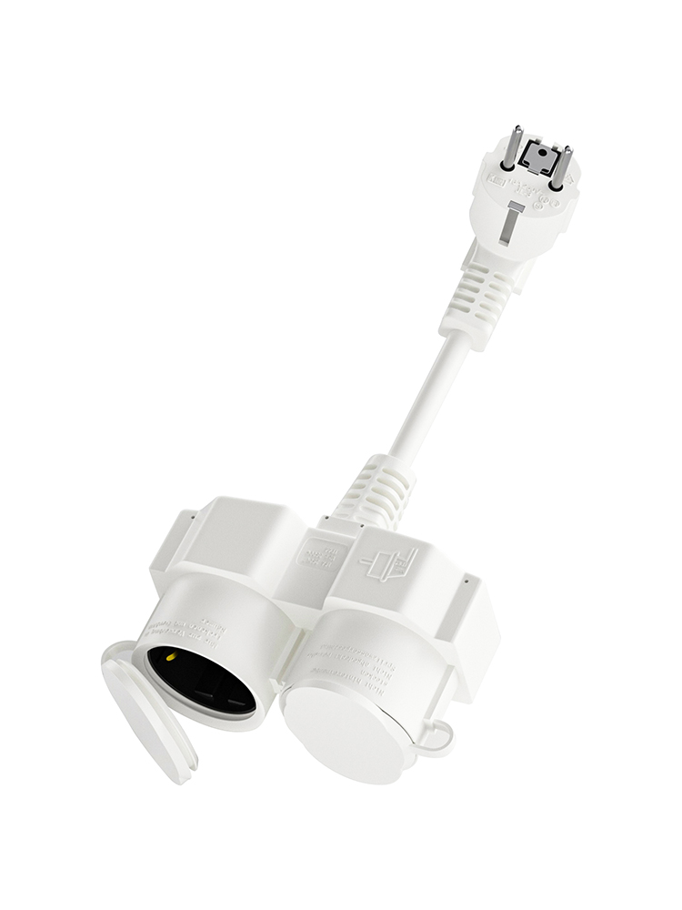 Outdoor Power Point Cover - EU Extension Cable with 2 Schuko