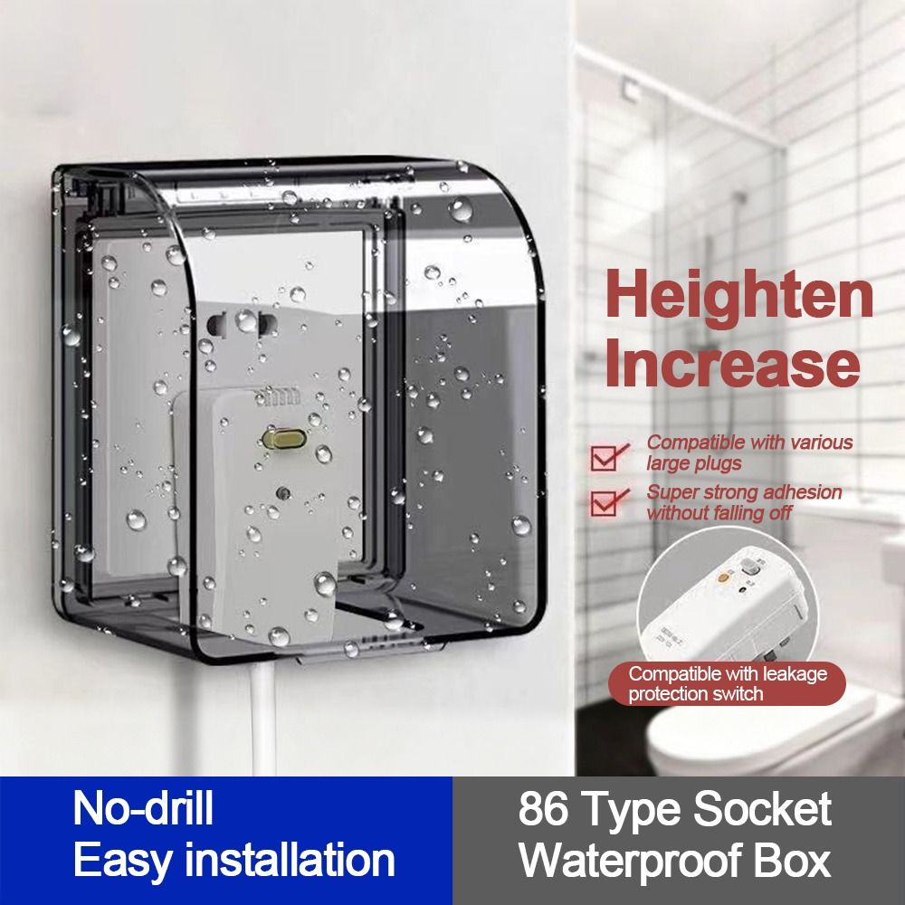 Outdoor Power Point Cover - Wall-mounted Switch Protective Cover Self-Adhesive Enlarged
