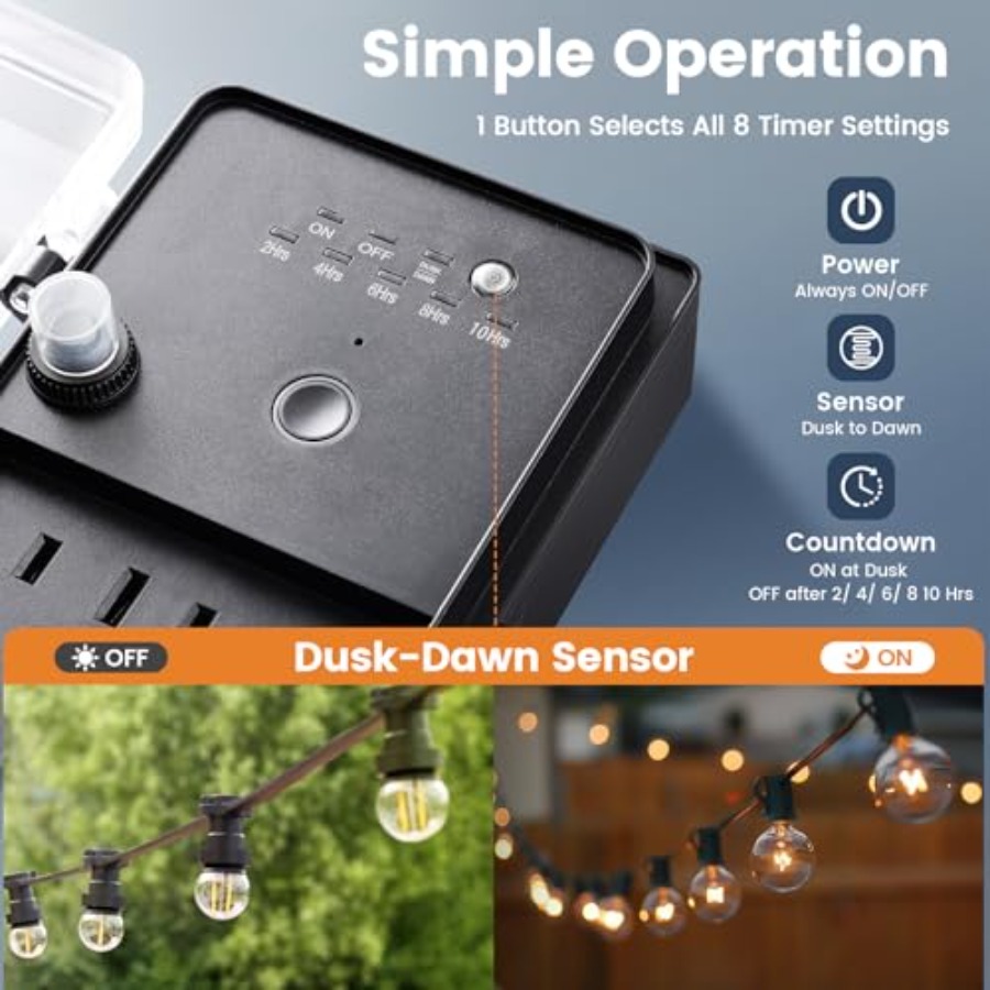 Outdoor Power Stake Dusk to Da - Outdoor Power Strip review and price