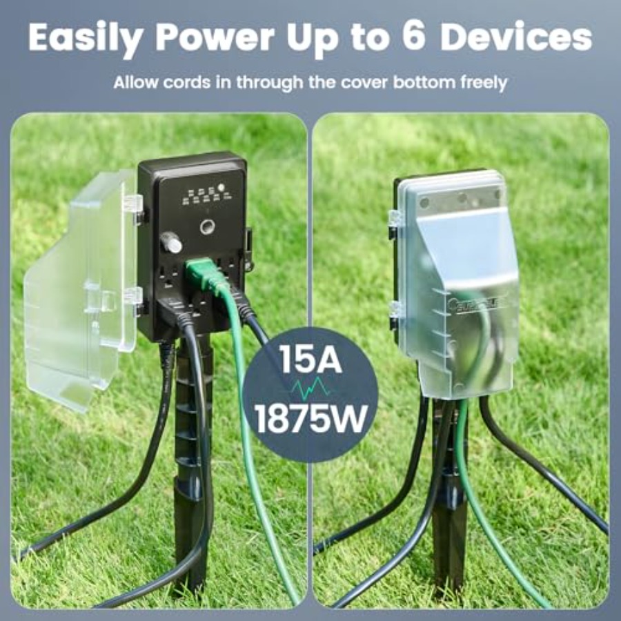 Outdoor Power Stake Dusk to Da - Outdoor Power Strip review and price