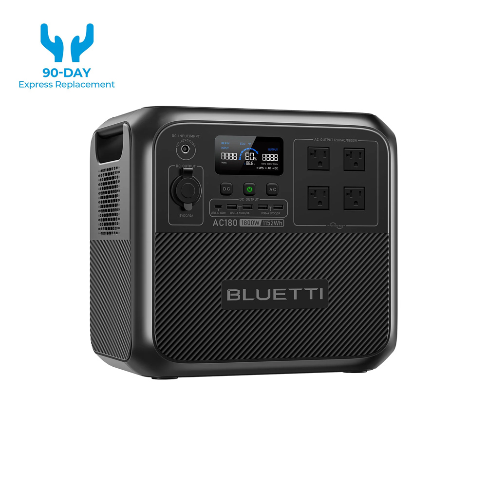【RENEW】BLUETTI AC180 Solar Por - Outdoor Powerwall review and price