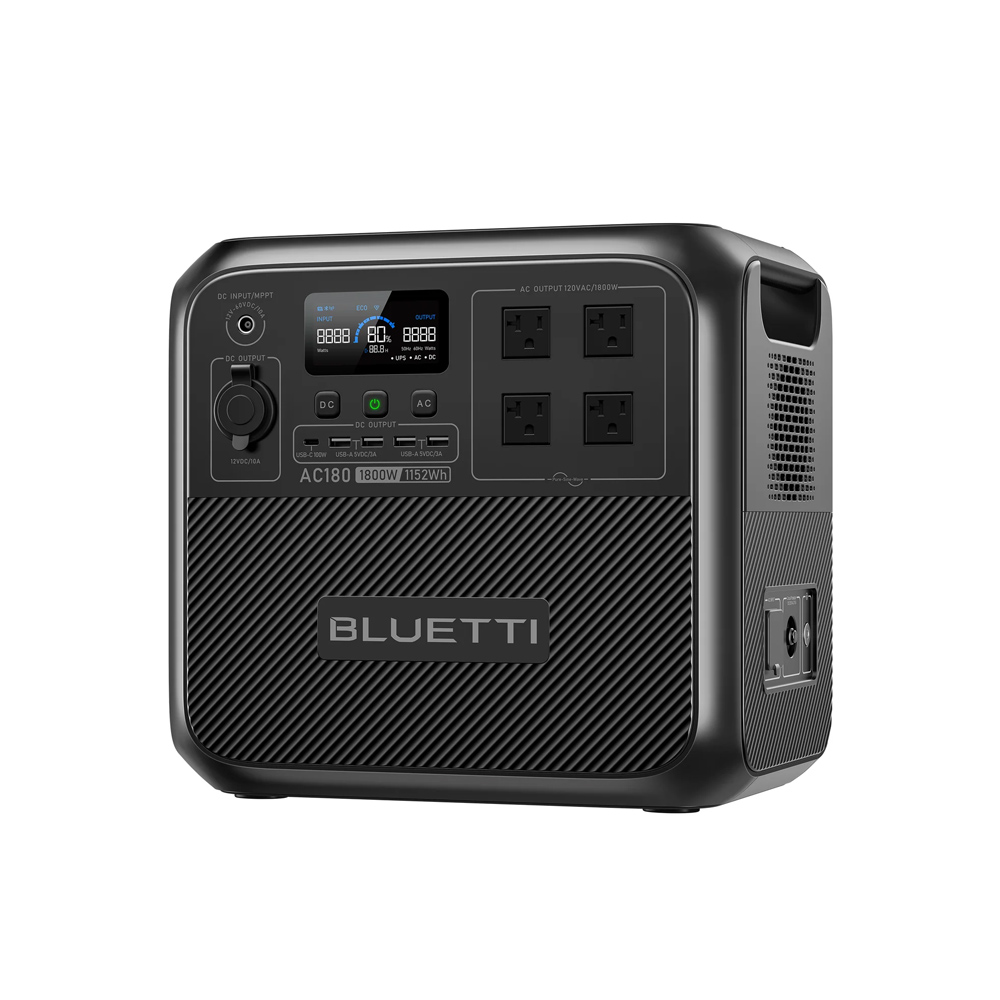 【RENEW】BLUETTI AC180 Solar Por - Outdoor Powerwall review and price