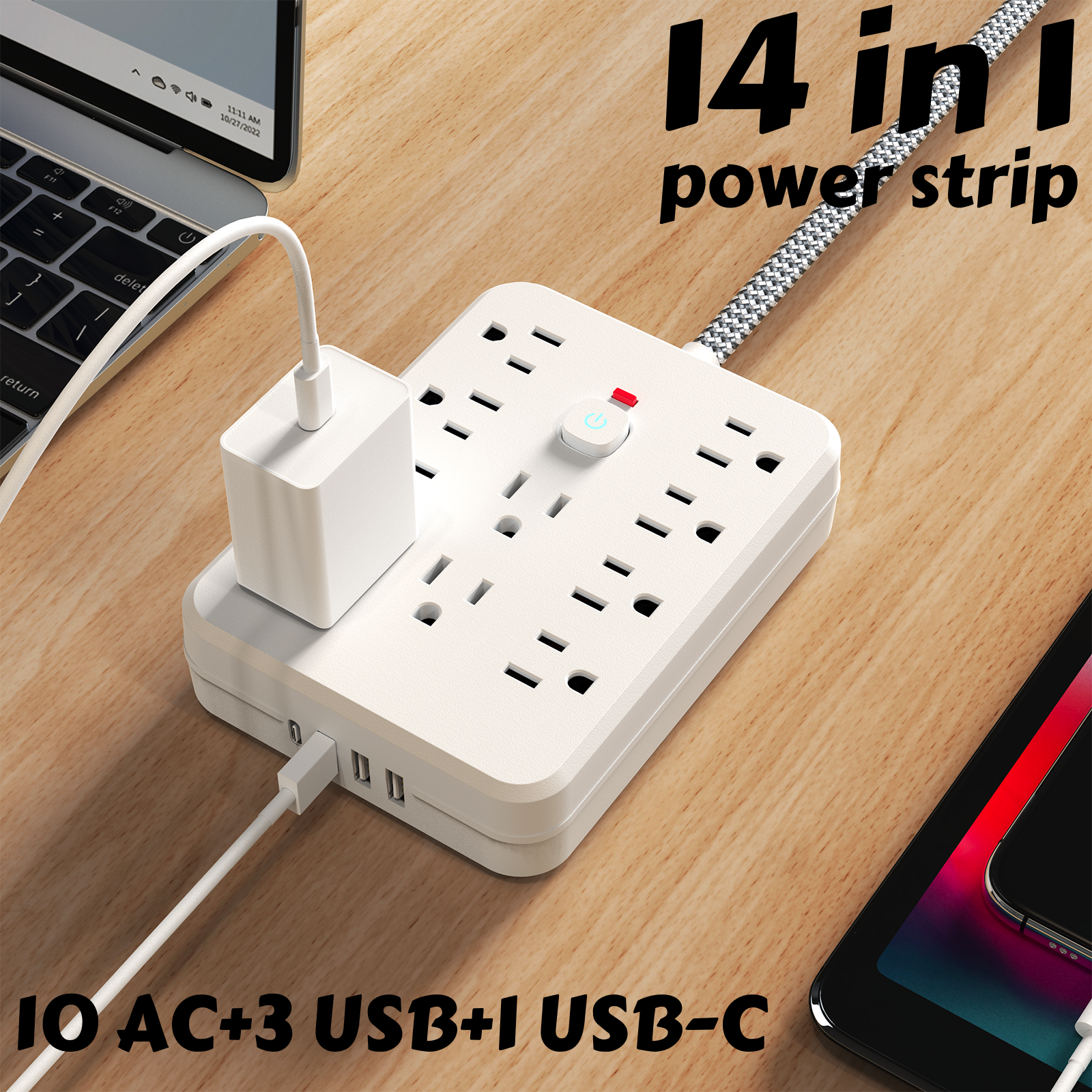 10AC outlets with 5-ft Woven m - Outdoor Power Strip review and price