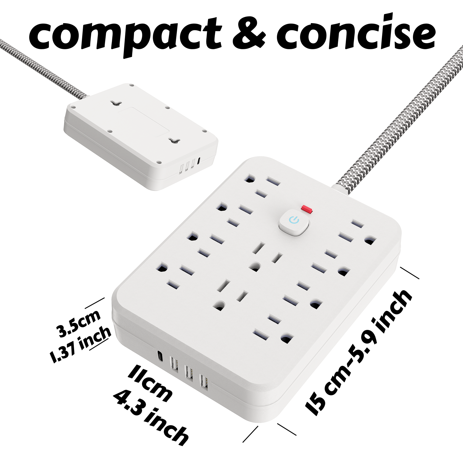 10AC outlets with 5-ft Woven m - Outdoor Power Strip review and price