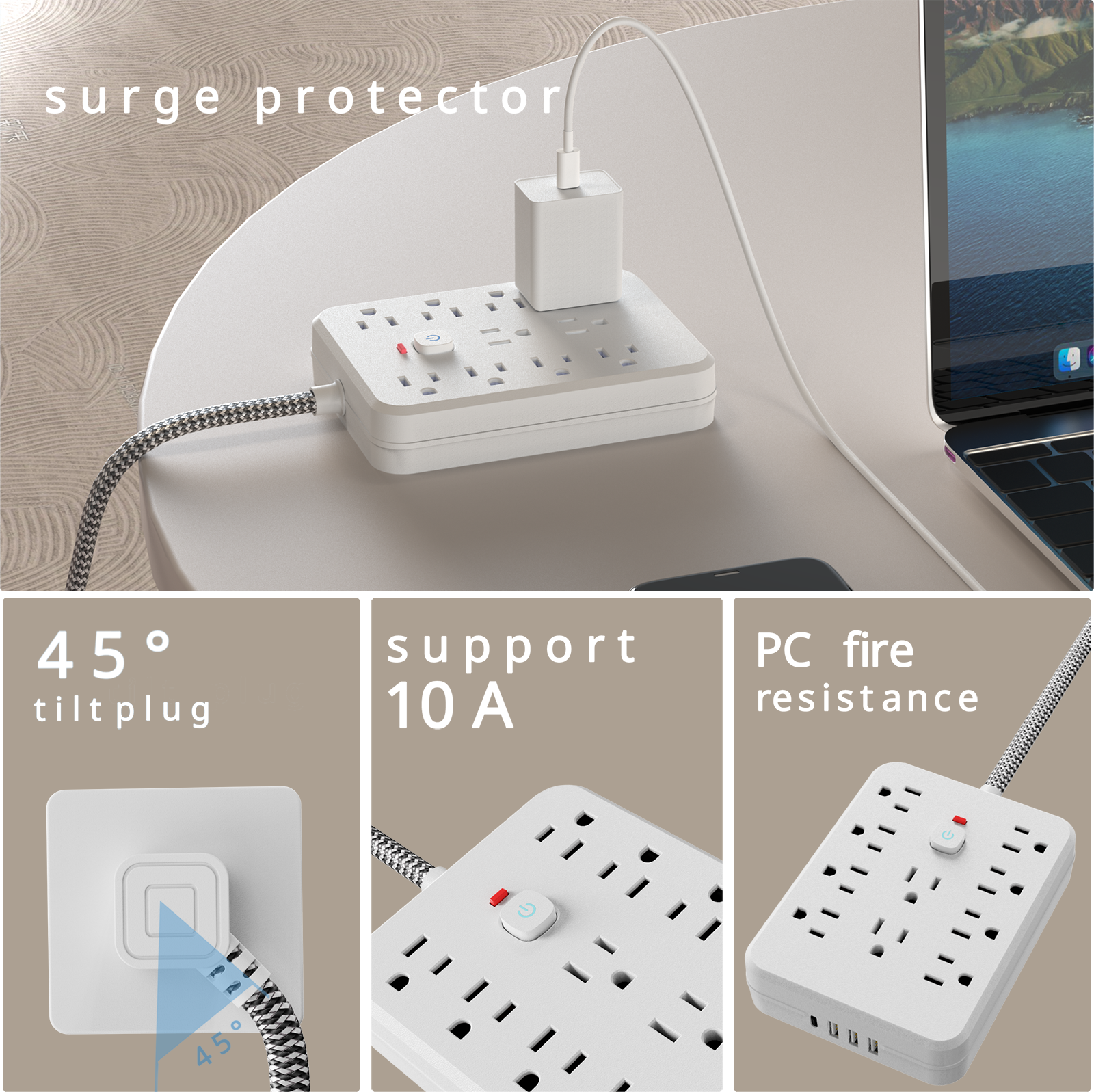 10AC outlets with 5-ft Woven m - Outdoor Power Strip review and price