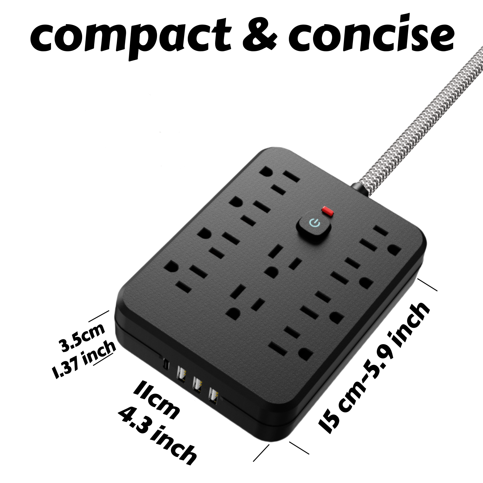 10AC outlets with 5-ft Woven m - Outdoor Power Strip review and price