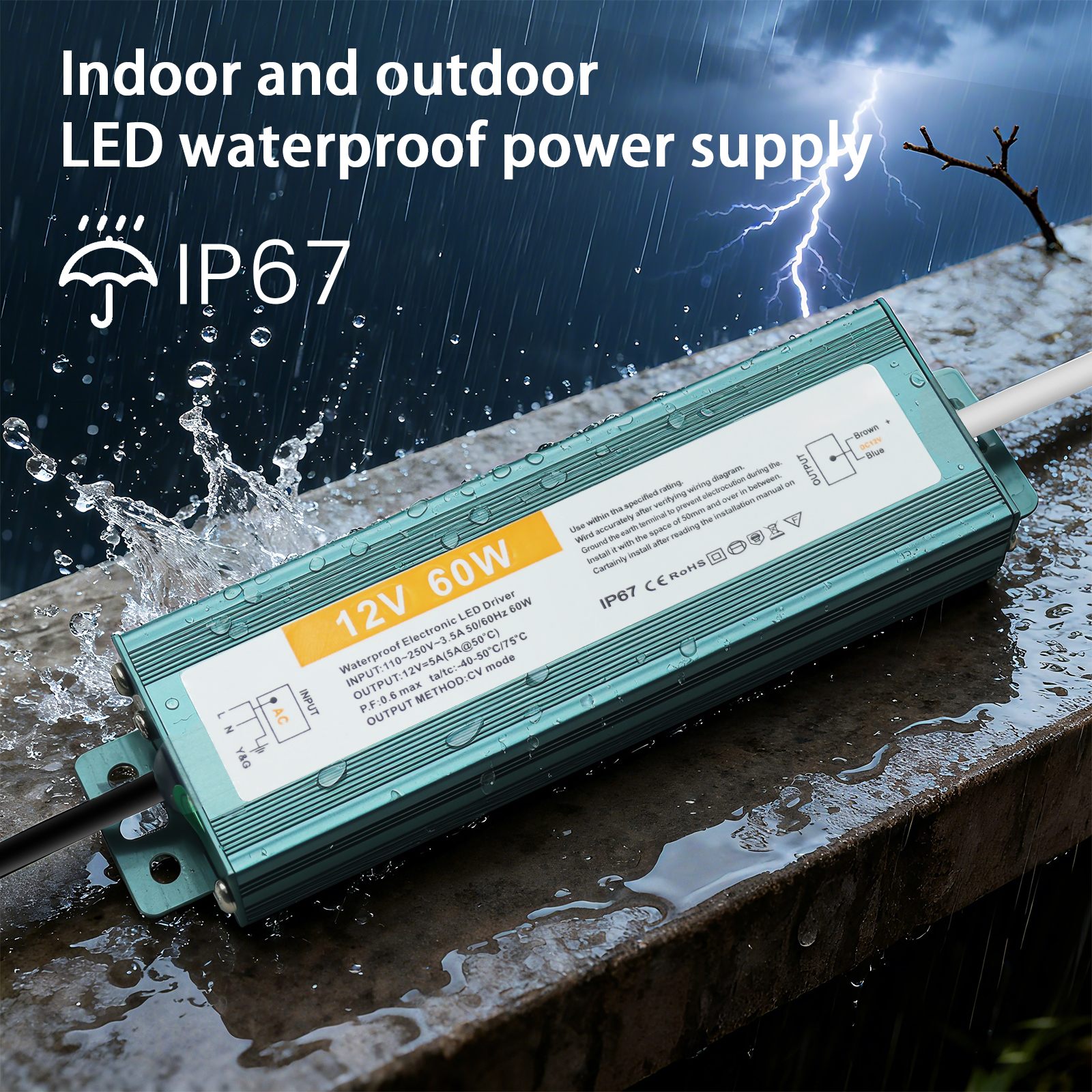 AC/DC Waterproof LED Power Sup - Outdoor Power Transformer review and price