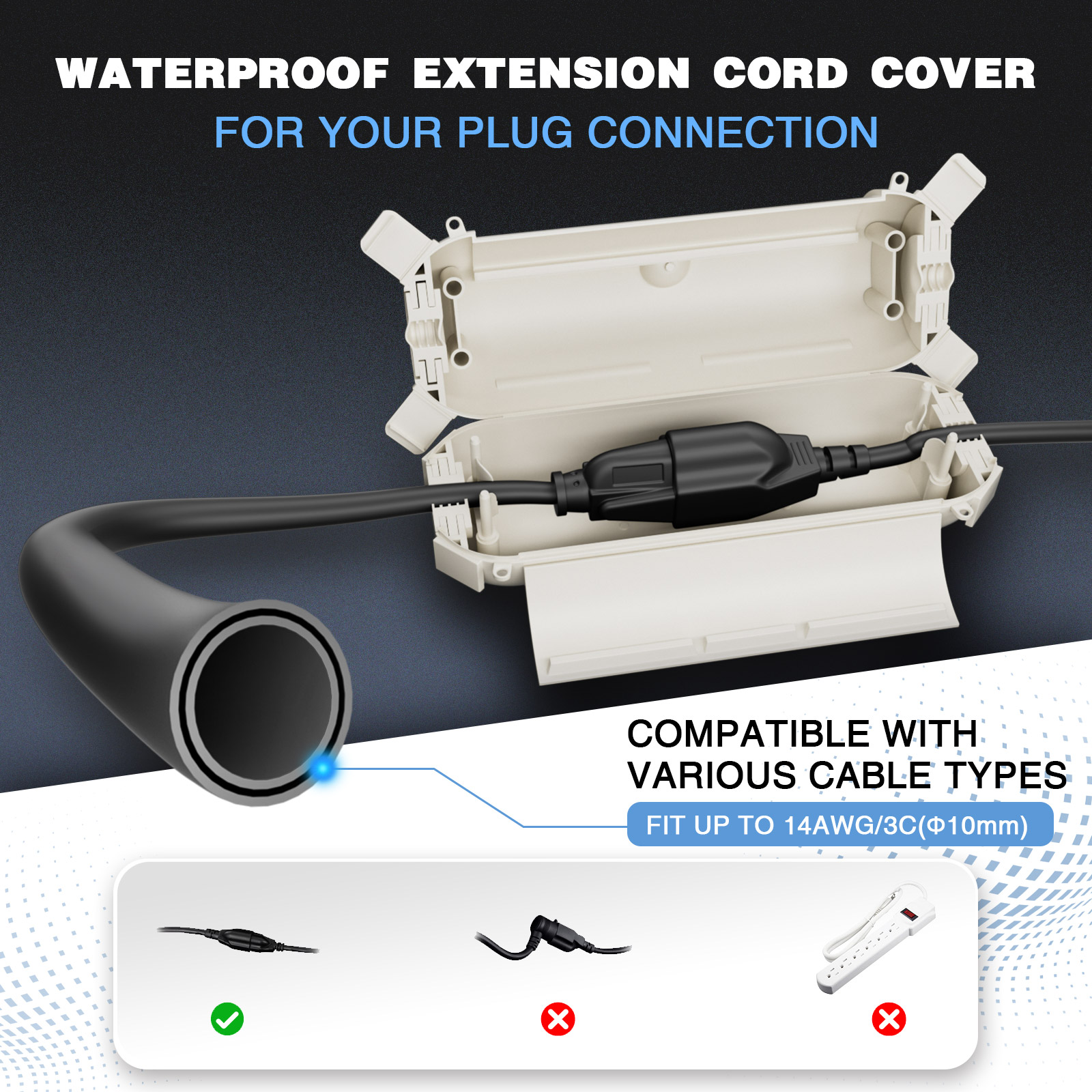 2 Pack Waterproof Outdoor Conn - Outdoor Power Point Cover review and price