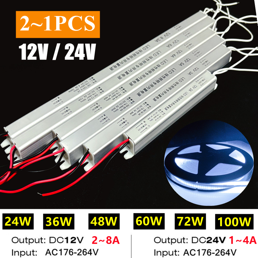 2~1PCS 12V 24V Strip Power Sup - Outdoor Power Transformer review and price