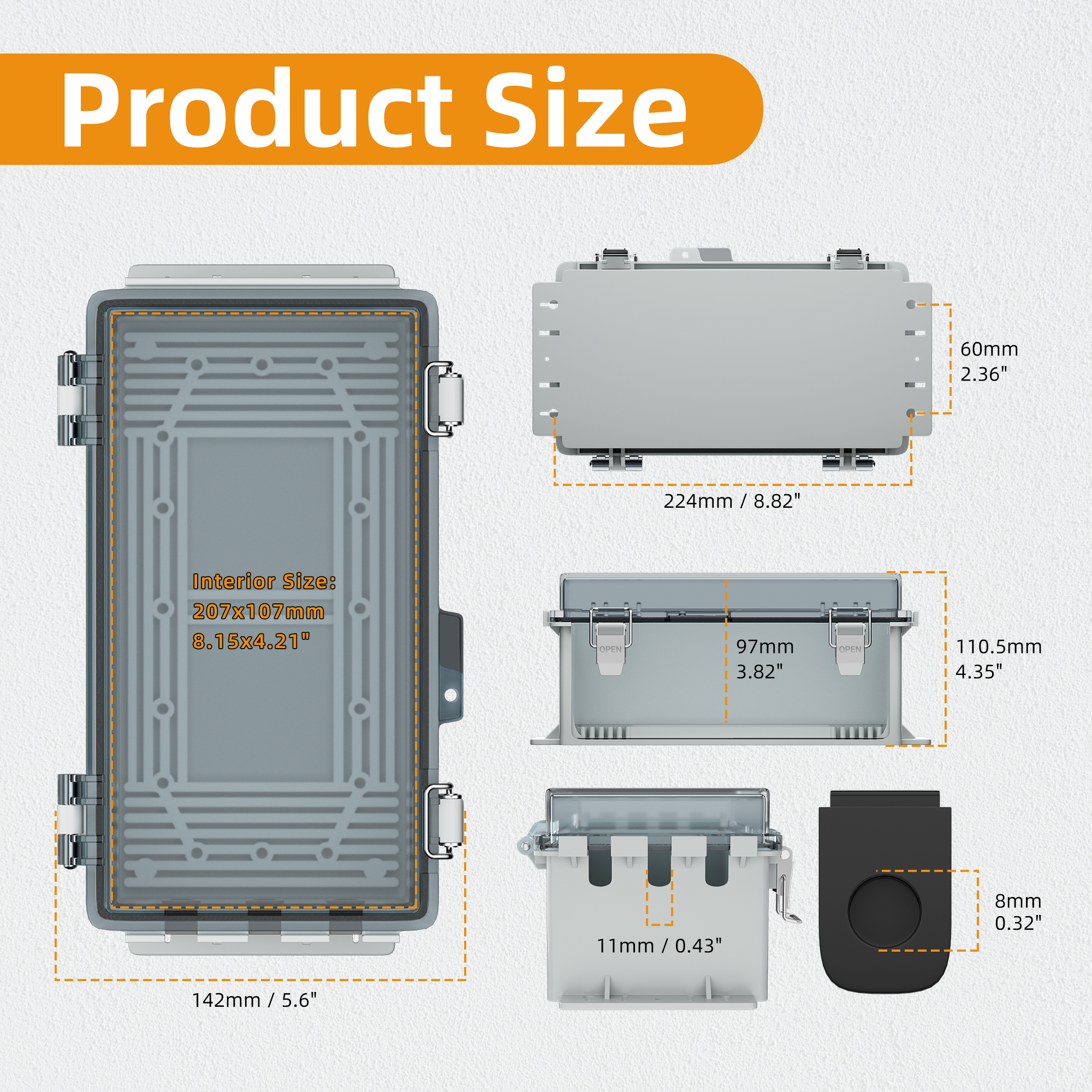 DaierTek 9x5x4.3“ Outdoor Exte - Outdoor Power Point Cover review and price