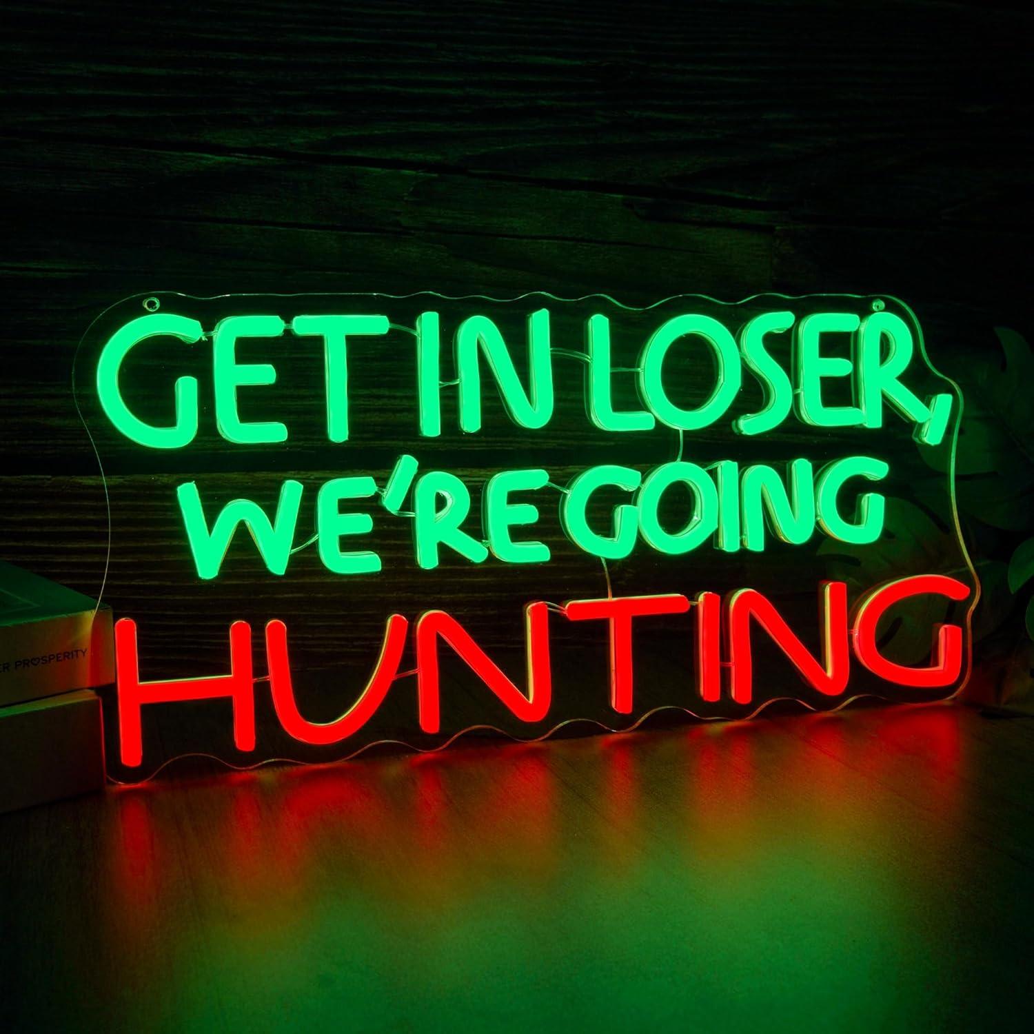 Funny Hunting Neon Sign LED Li - Outdoor Powerwall review and price