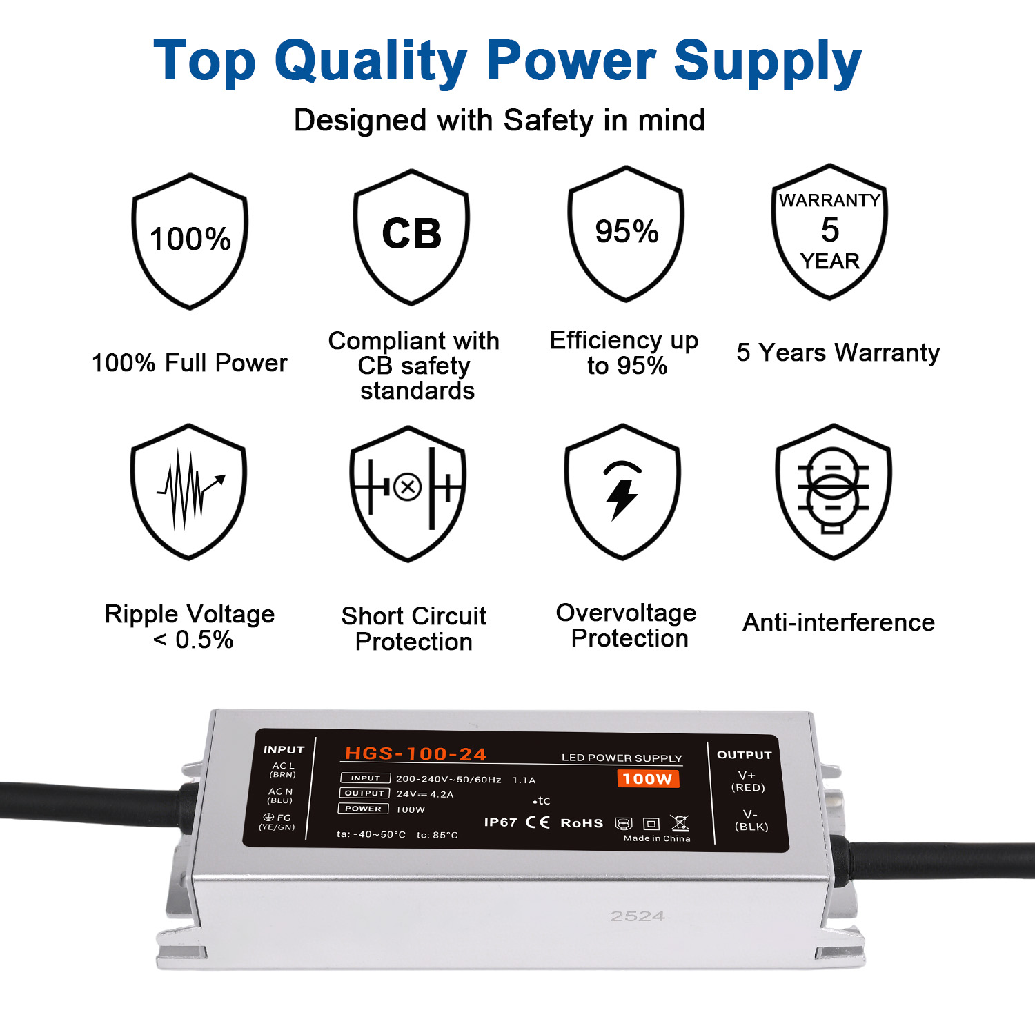 IP67 Waterproof LED Driver AC  - Outdoor Power Transformer review and price