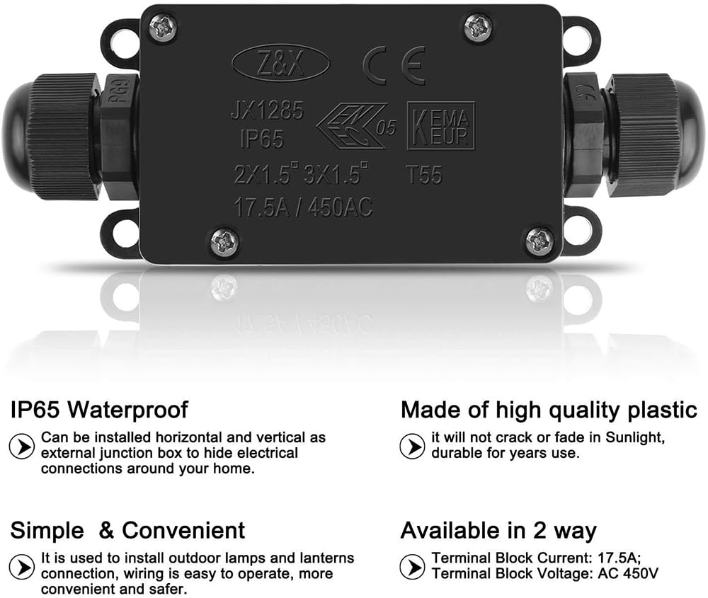 3pcs 2Way IP65 Waterproof Outd - Outdoor Power Line review and price