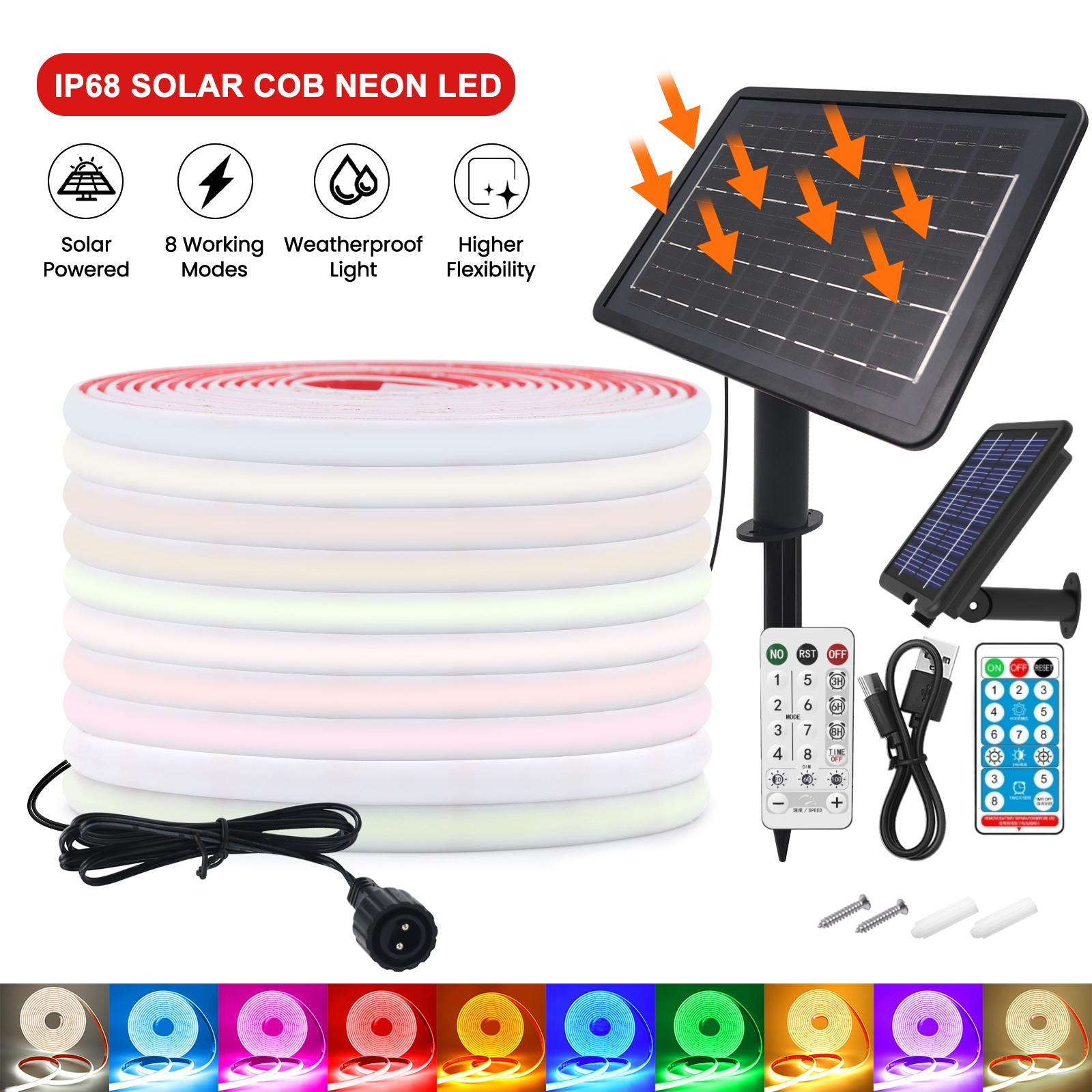 Solar COB Neon Strips 24V Dimm - Outdoor Power Strip review and price