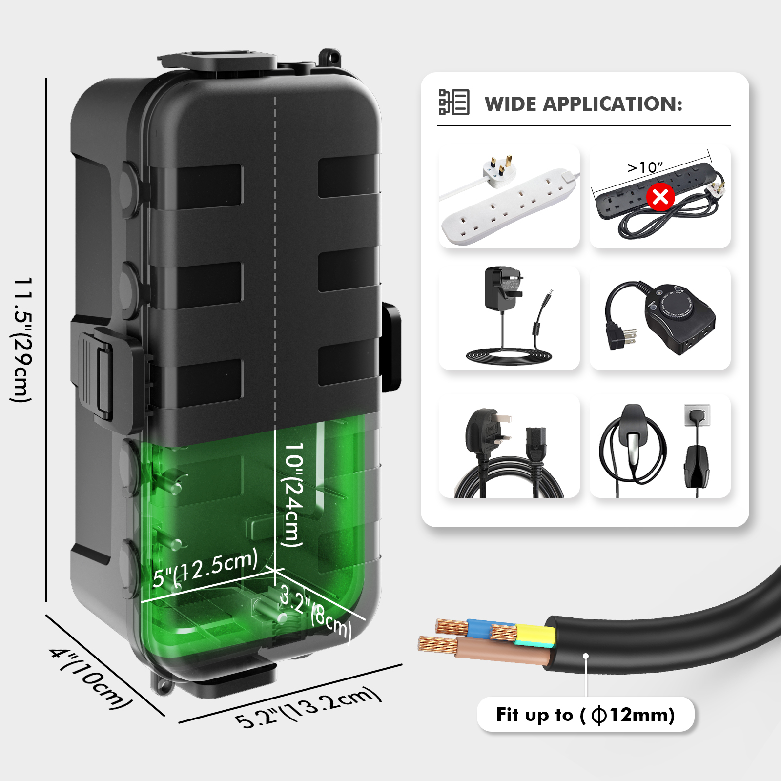 Medium Outdoor Electrical Box, - Outdoor Power Point Cover review and price